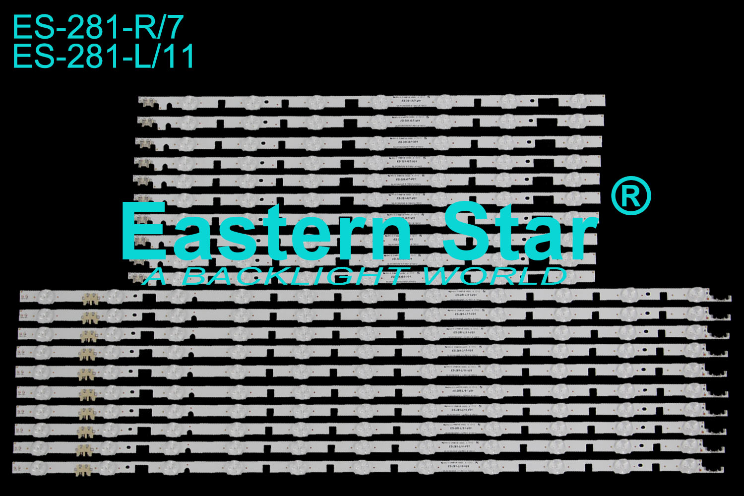 ES-281 Backlight Bar use for Samsung 55'' 7+11 2013SVS55F R7/L11 REV1.9 D2GE-550SCA/B-R3 led backlight strips (20)
