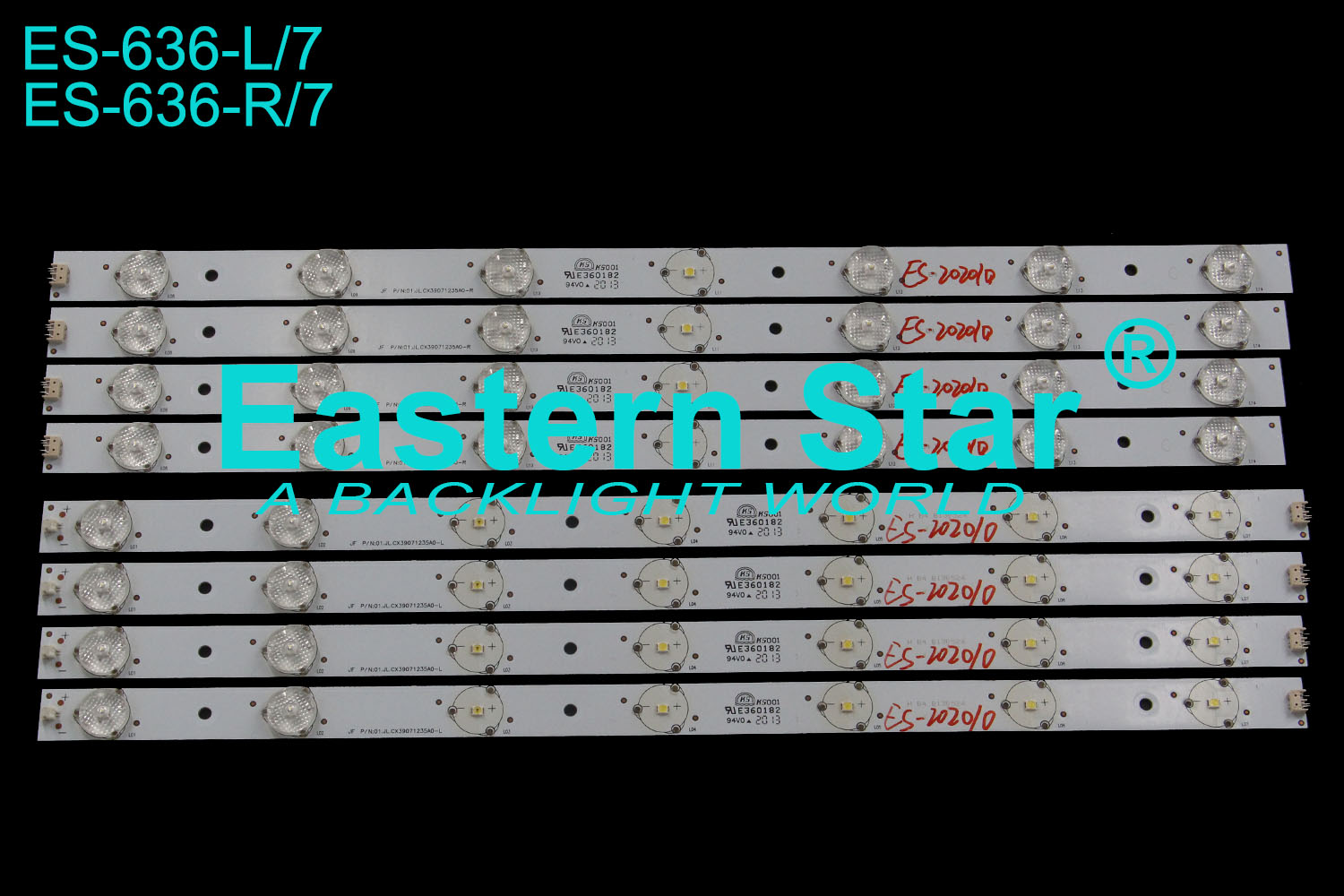 ES-636 LED TV Backlight use for NORDMENDE 39'' JL.CX39071235A0-L/R LED STRIPS(8)